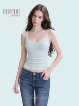 Mint lemon layered sleeveless t-shirt