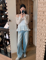 MI Washed Denim Wide Pants (2color)