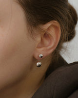 [Silver 925] Two Way Ball Earrings (L)