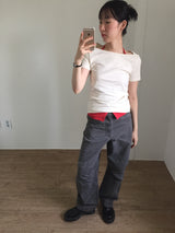 Pigmented Cotton Twill Pants (3color)