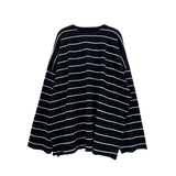 sheer striped long sleeve