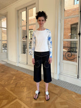 That's neat - Primary Color Double-Face Jeans in Raw Denim (Yellow Topstitch)