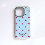 [MADE]blue love dot MagSafe Glass phonecase