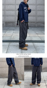 Chiro Stitch Cotton Pants (Charcoal)