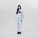 HANDLE EMBRODERY HALF LOGO HOODIE
 - WHITE
M/GREY