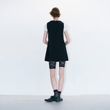 Push hole dress black