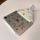 ミニマル ライン ドローイング キャット iPad ケース
