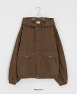 [unisex] Salle Cotton Hood Zip-Up Jacket