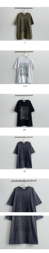 Lajure lettering short-sleeved shirt