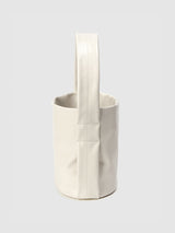 TEMZ bucket leather tote bag / Cream Ivory