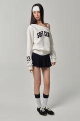 25ソフトラインスウェットシャツ White