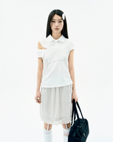 Detachable Collar T-shirt / Off White