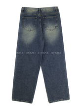 GeoJ 5079 Double Knee Teen Washing Wide Denim