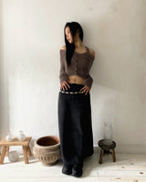 Omin Angora Slim-fit Tank Top Cardigan