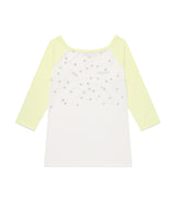 Uネックスターラグラン長袖Tシャツ ホワイト(CV2GSFT553A)