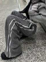 Low Washing Unbalanced Sagging Pants