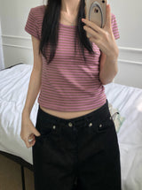 Noah Stripe U-neck T-shirt (3 colors)