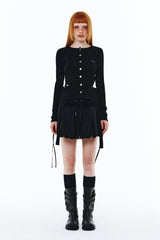 BELT-STRAP CARDIGAN BLACK