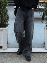 Double carpenter denim pants