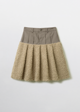 Fluffy Midi Skirt / Beige