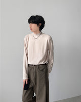 ウィーバーハーフネックニットTシャツ