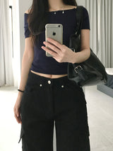 Cindy オフショルダーTシャツ(4 colors)