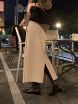 Mer Stretchy H-Line Long Skirt / 2 colors