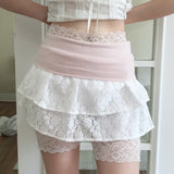 Lace Layer Sagging Shorts - 4COLOR