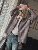 Tour Damage Overfit Cardigan