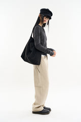 Epic suede shoulder bag