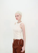 SIDE LACE STRING SLEEVELESS (IVORY)