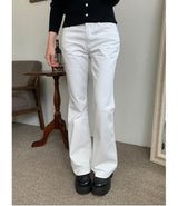 カーブフローミディローヒップラインブーツカットロングパンツ (3 Colors)