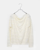Nure Fleece Lace Off-Shoulder T-Shirt