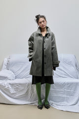 Vintage Leather Half Coat
