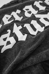 Hierarchy Studios - Washed Black Wide Logo Oversized T-Shirt