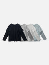 Sheer See-Through Layered Long Sleeve (4c)