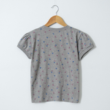 フラワーシャーリングクロップTシャツ