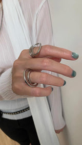 Silver Line N Line ring Set