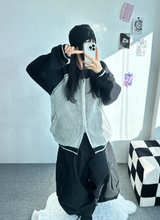 カラーブロックラグラン2ウェイジップアップ🤎🖤🩶🤍 - 3 カラーズ