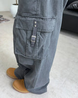 Cardin Washed Strap Cargo Pants
