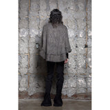 HAIRY BELTED CAPE COAT