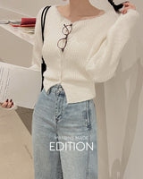 【MADE】boat neck Knit cardigan