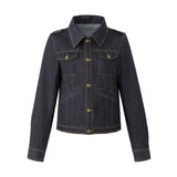 Raw Denim Fitted Work Jacket