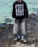 NOX Carpenter Raw-Cut Bermuda Denim