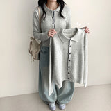 Monet Snap Color Scheme Point Boxy Knit Cardigan