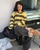[ORIGINAL] Ence Striped Crew-Neck Knit