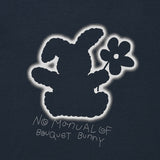 WITTY BUNNY CROP MODAL T-SHIRT [DARK NAVY]