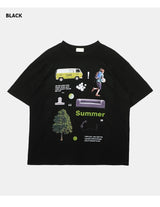 Green Summer Overfit T-Shirt