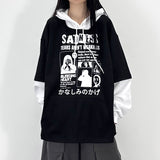 crying layered hoodie