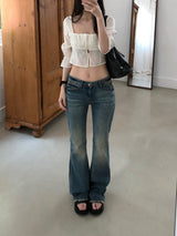 ネッティ ローライズ ブーツカット デニムパンツ (one color)